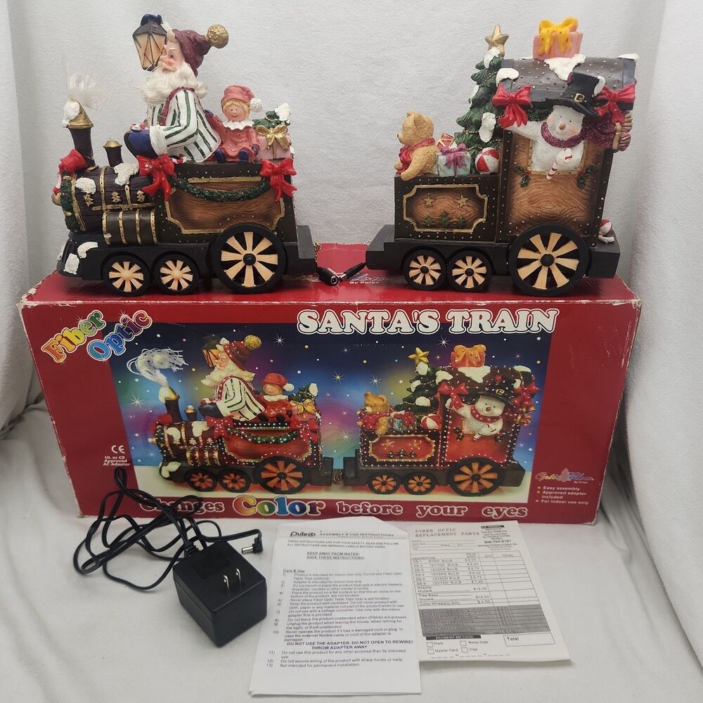 Decoration Santa’s Train Color Changing Fiber Optic 2 Pc Christmas Train Puelo